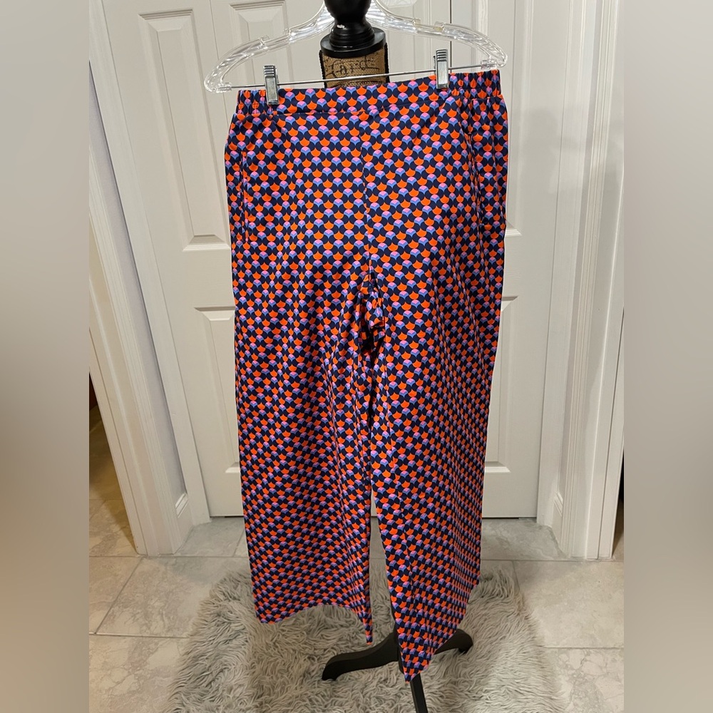 Piombo Multicolor Geometric Wide Leg Pants